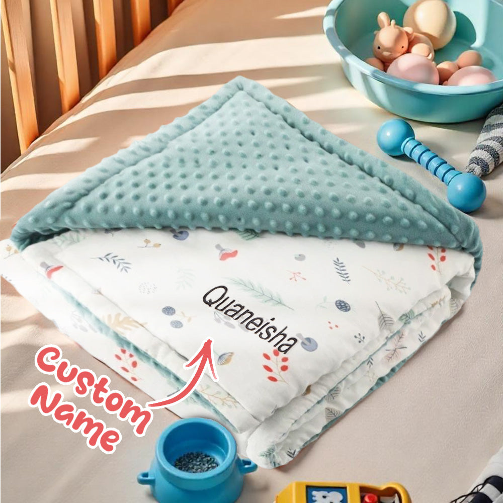 Personalised Embroidered Name Baby Blanket