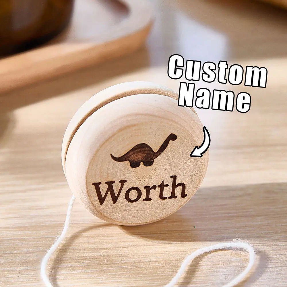 Personalised Wooden Yoyo with Engraved Name