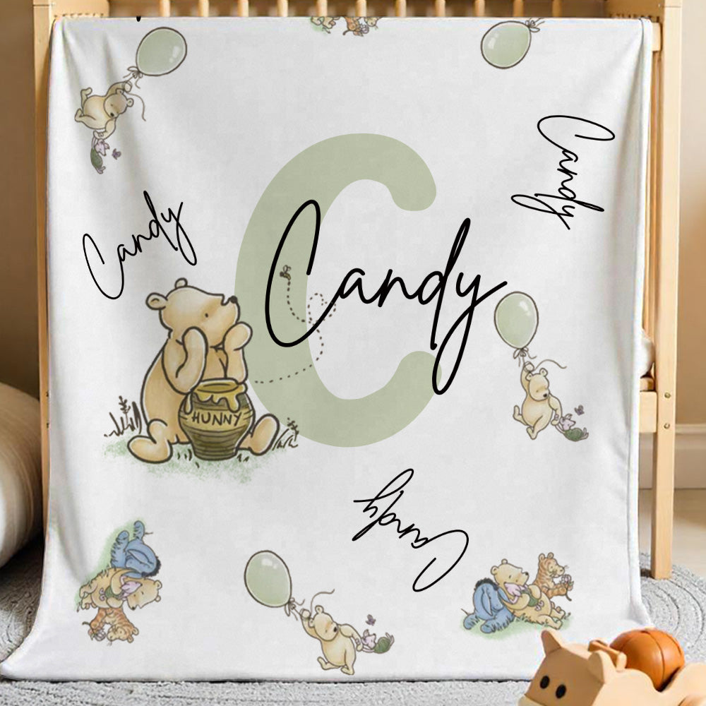 Personalised Winnie the Pooh Blanket
