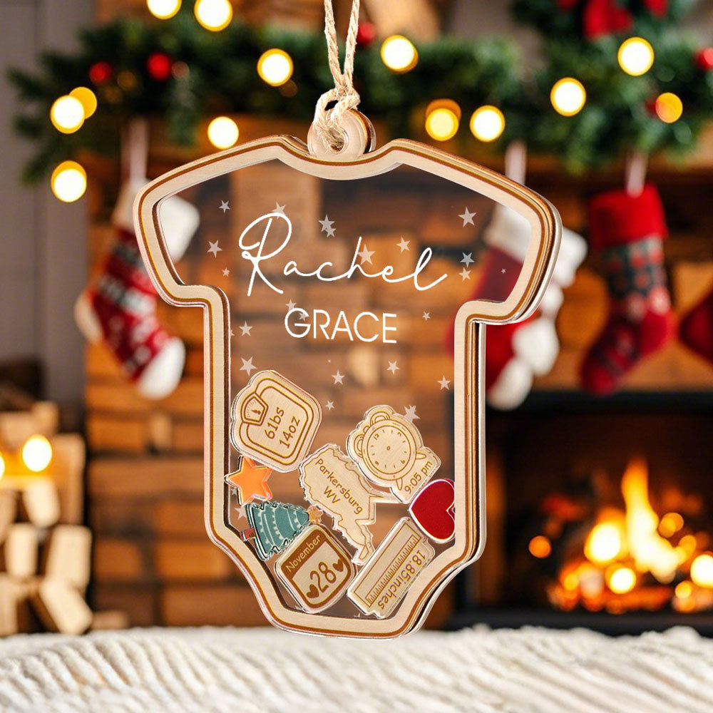 Personalised Baby's First Christmas 4D Shake Ornament