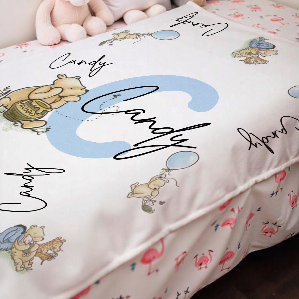 Personalised Winnie the Pooh Blanket