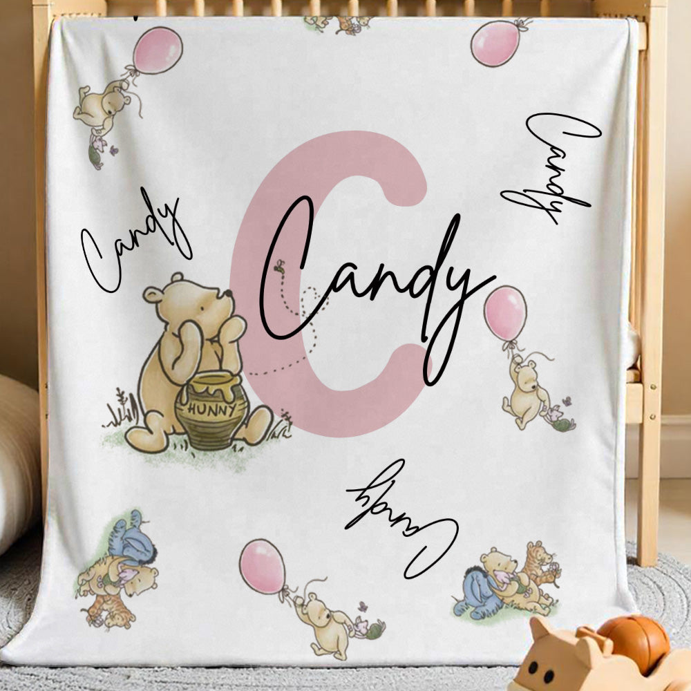 Personalised Winnie the Pooh Blanket