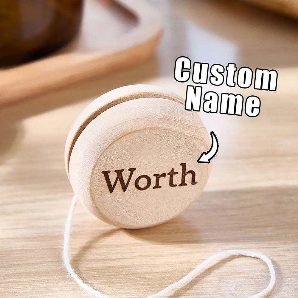 Personalised Wooden Yoyo with Engraved Name