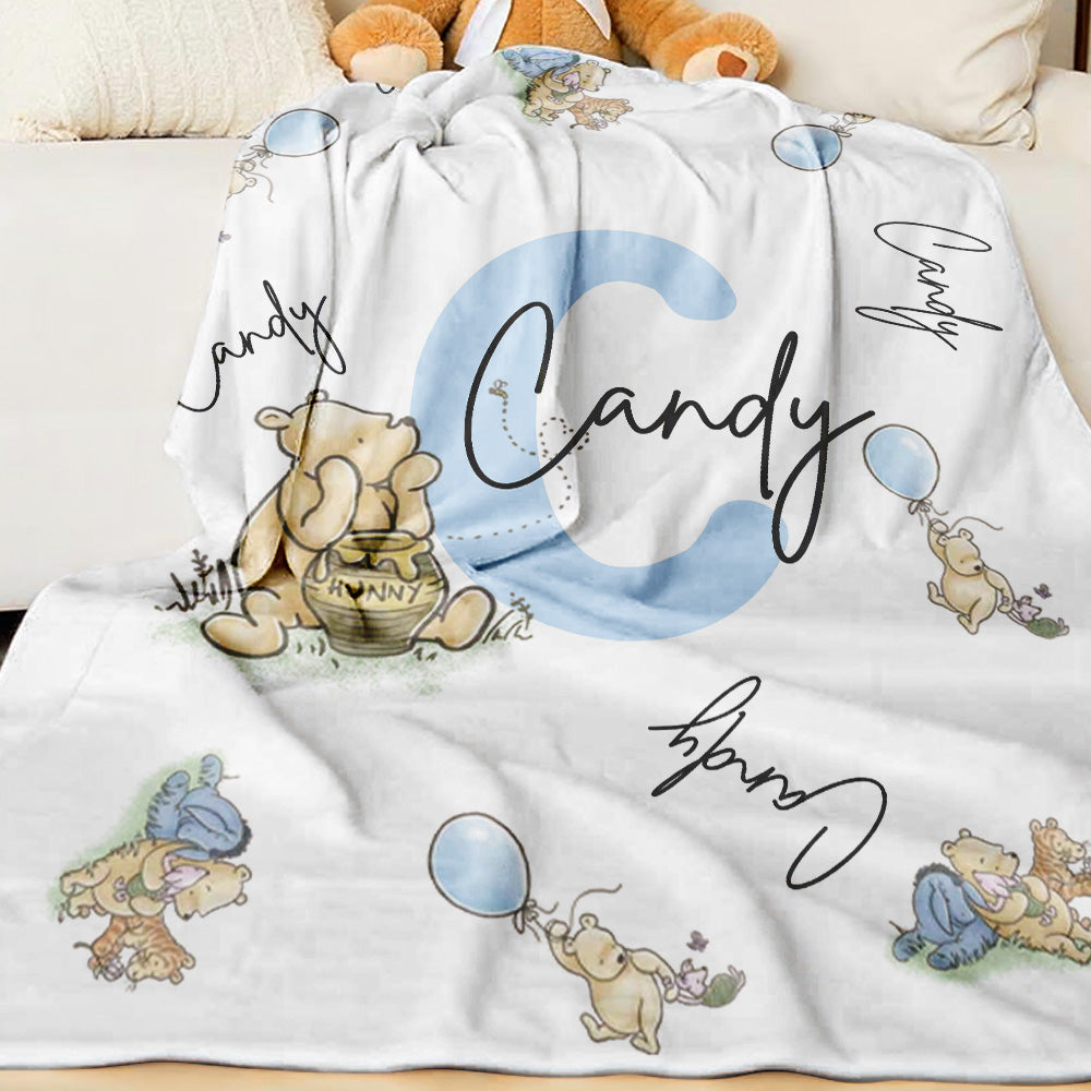 Personalised Winnie the Pooh Blanket
