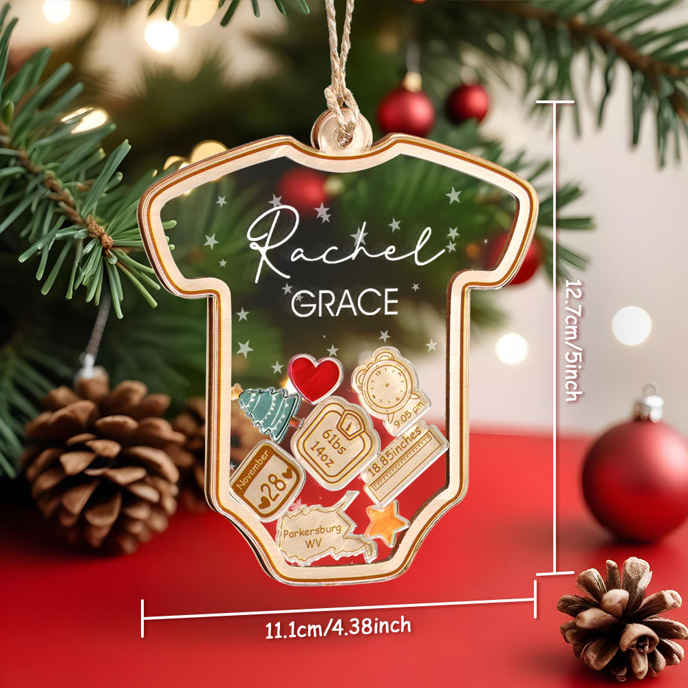 Personalised Baby's First Christmas 4D Shake Ornament