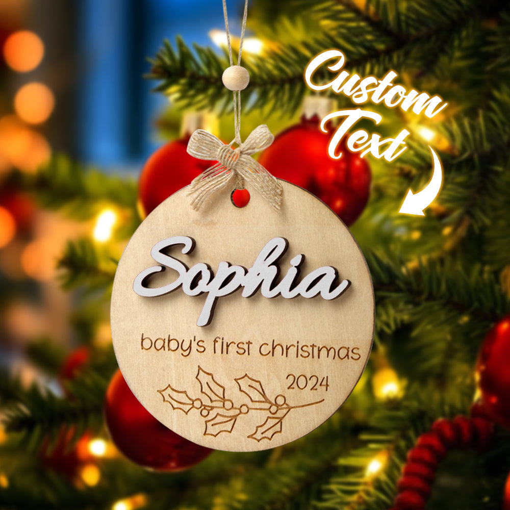 Personalised Baby's First Christmas Ornament with Name t