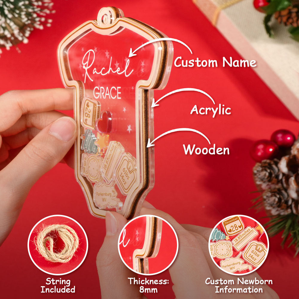 Personalised Baby's First Christmas 4D Shake Ornament