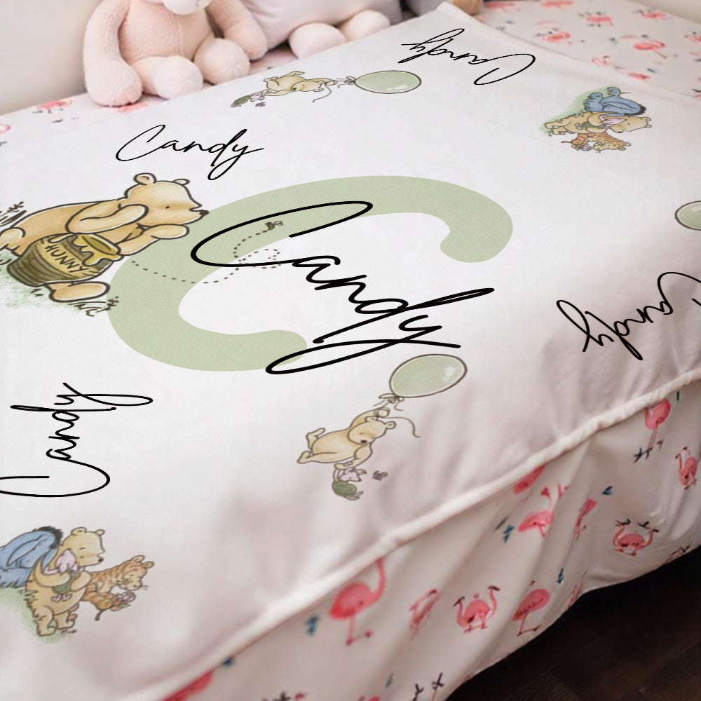 Personalised Winnie the Pooh Blanket