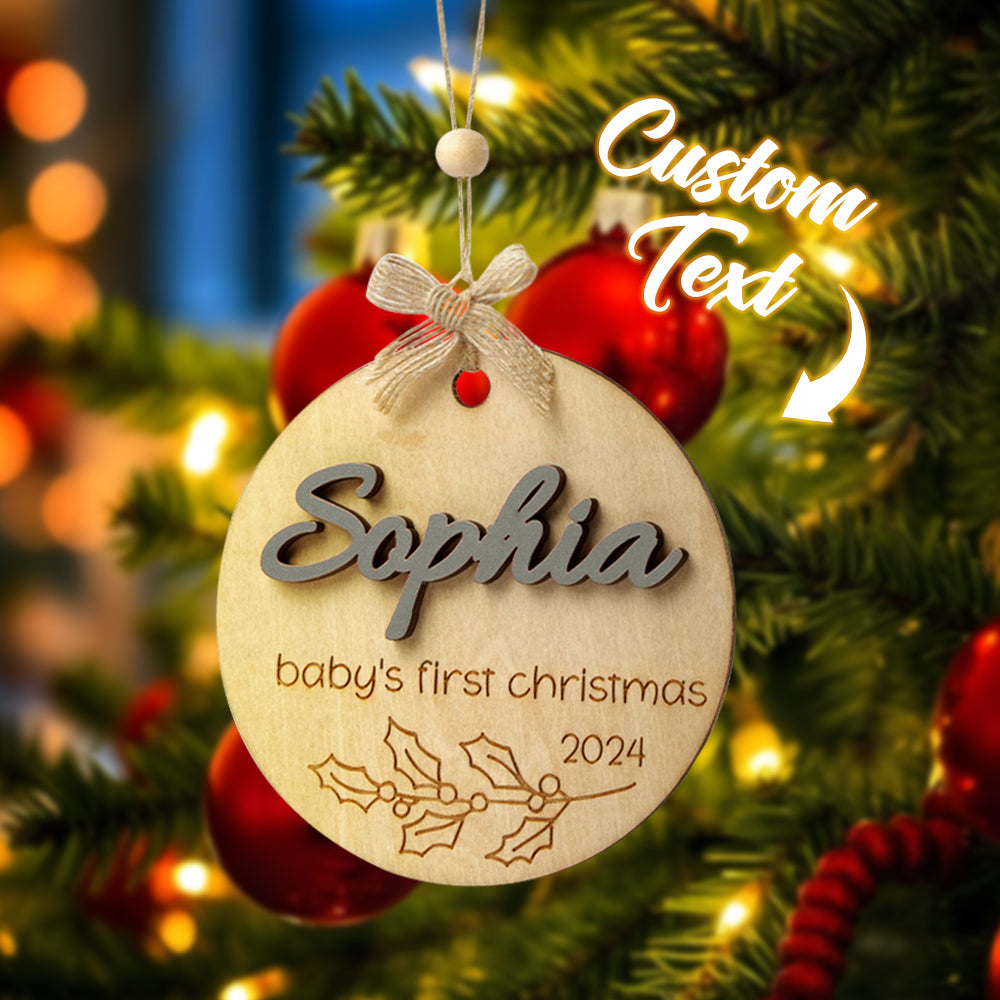 Personalised Baby's First Christmas Ornament with Name t