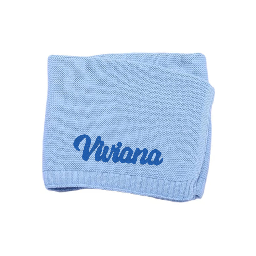 Personalised Embroidered Baby Name Blanket