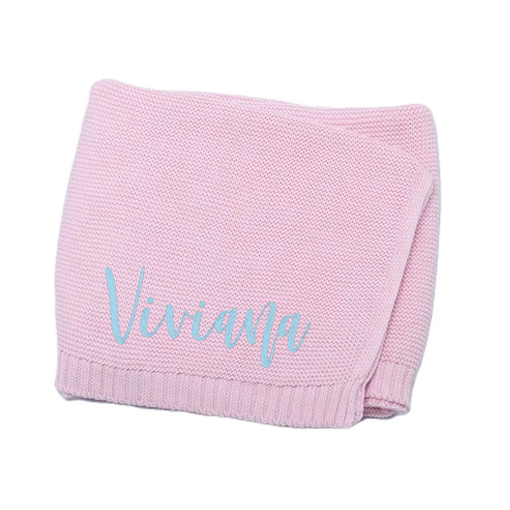 Personalised Embroidered Baby Name Blanket