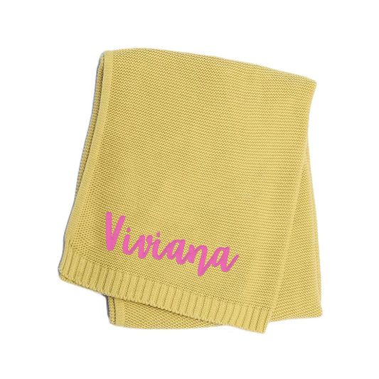 Personalised Embroidered Baby Name Blanket