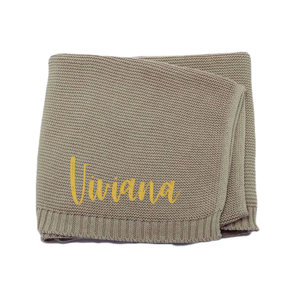 Personalised Embroidered Baby Name Blanket