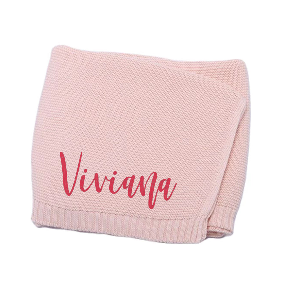 Personalised Embroidered Baby Name Blanket