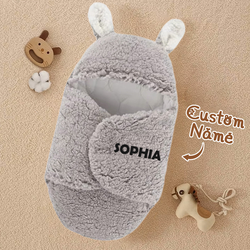 Personalised Bunny Baby Swaddle