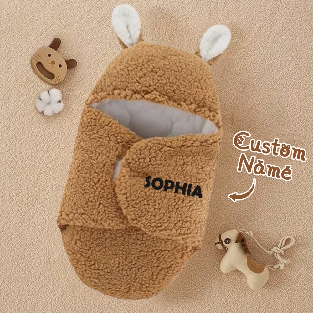Personalised Bunny Baby Swaddle