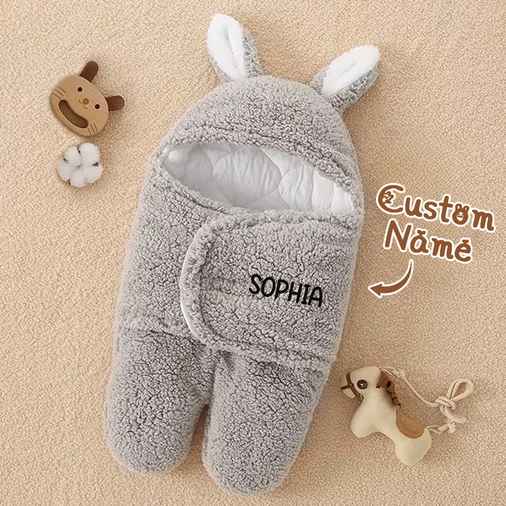 Personalised Bunny Baby Swaddle