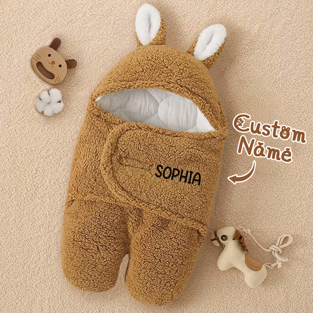 Personalised Bunny Baby Swaddle