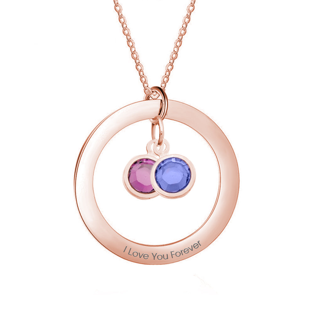 Personalised Birthstone Necklace Custom Necklace Gift for Her