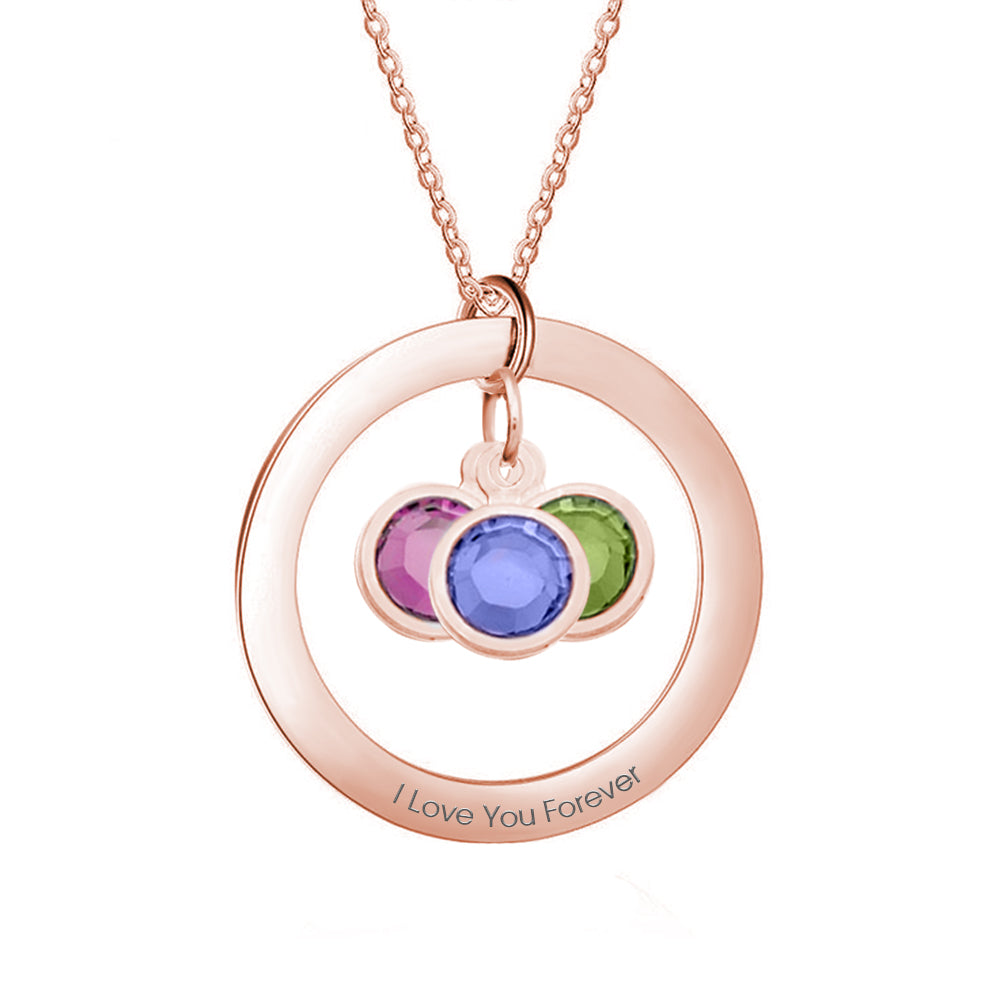 Personalised Birthstone Necklace Custom Necklace Gift for Her