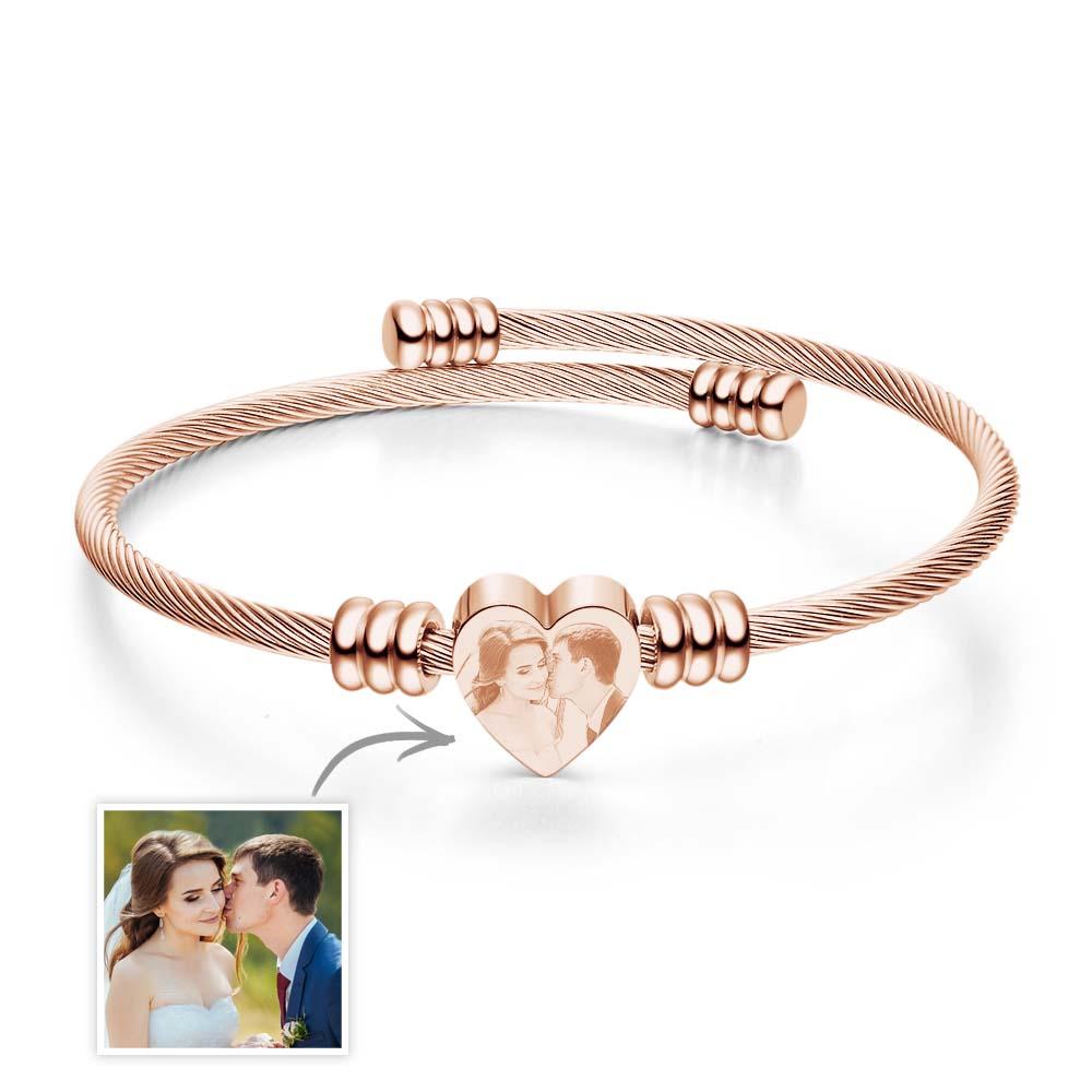 Personalised Engraved Photo Bracelet/Bangle