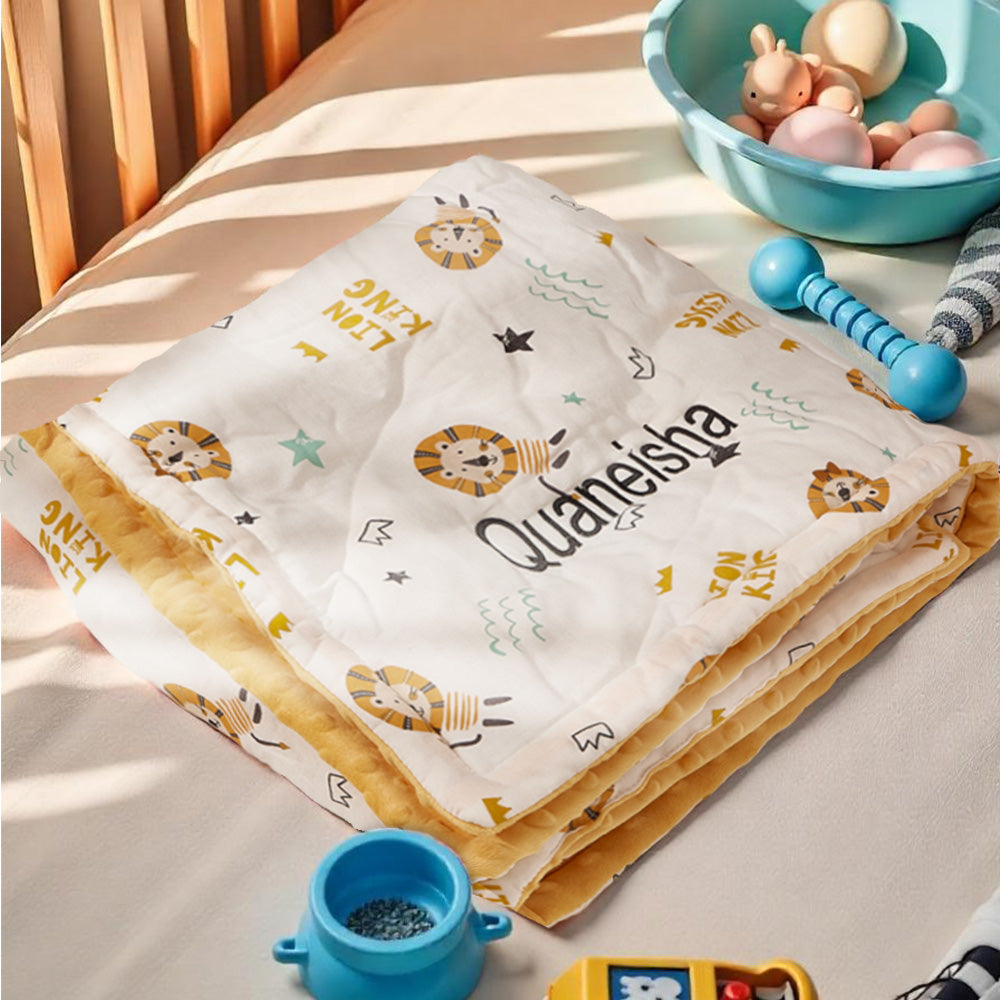 Personalised Embroidered Name Baby Blanket