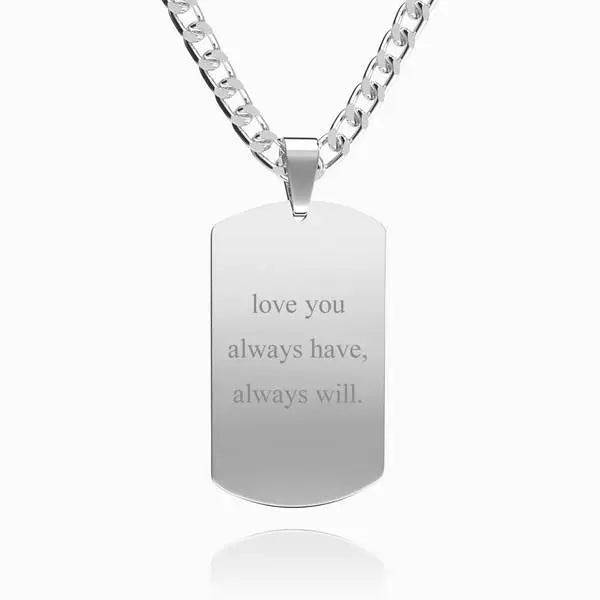 Personalised Photo Necklace for Him