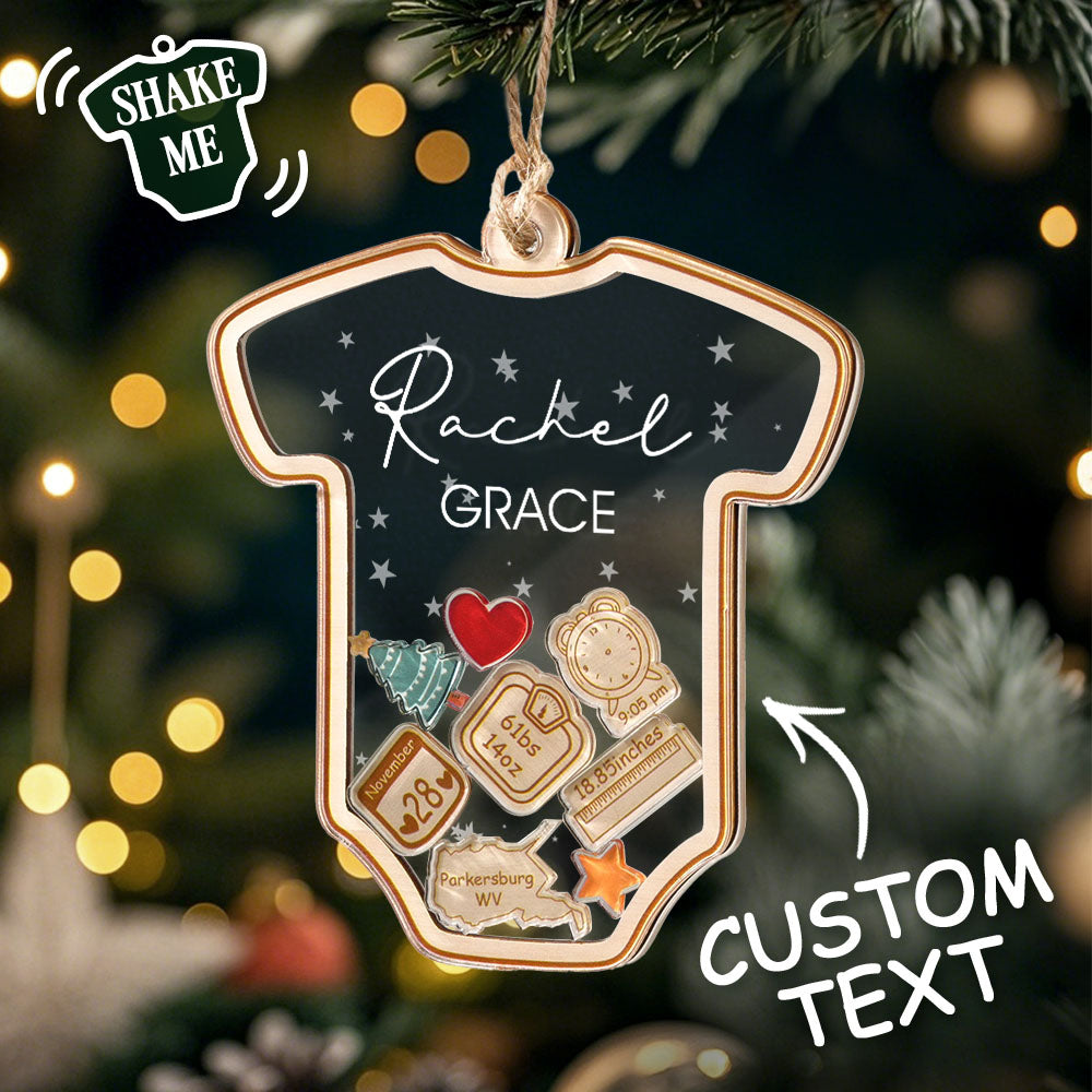 Personalised Baby's First Christmas 4D Shake Ornament