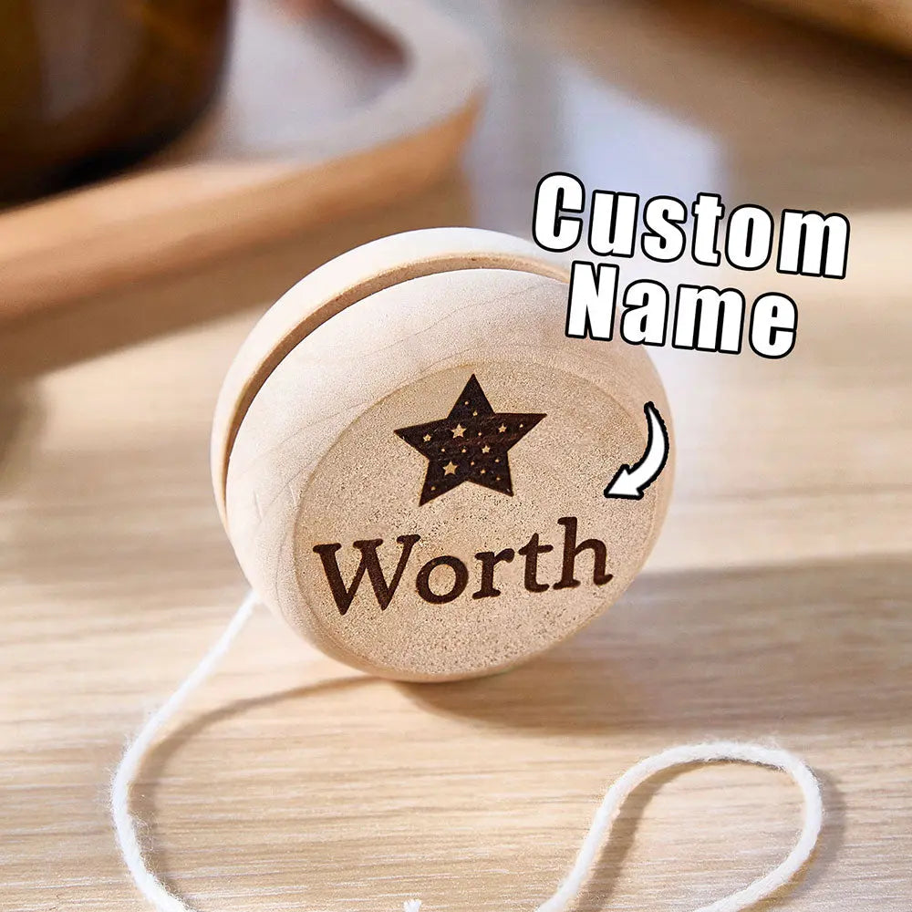 Personalised Wooden Yoyo with Engraved Name
