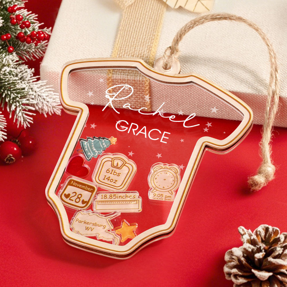 Personalised Baby's First Christmas 4D Shake Ornament