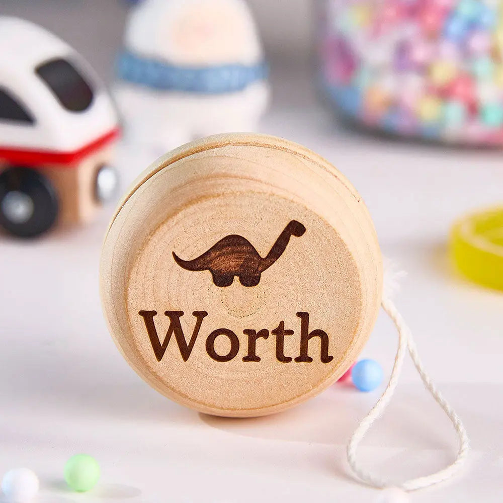 Personalised Wooden Yoyo with Engraved Name