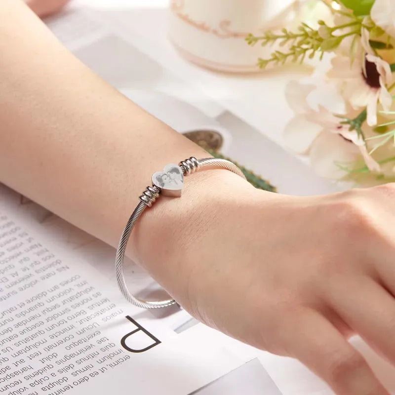 Personalised Engraved Photo Bracelet/Bangle