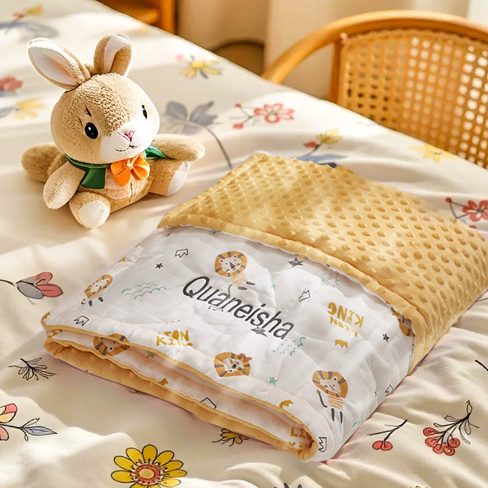 Personalised Embroidered Name Baby Blanket