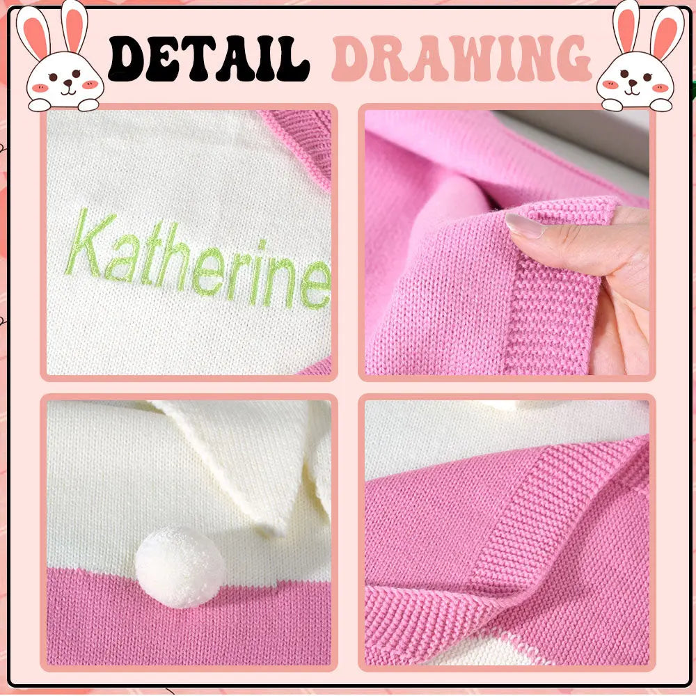 Personalised name Blanket - Bunny
