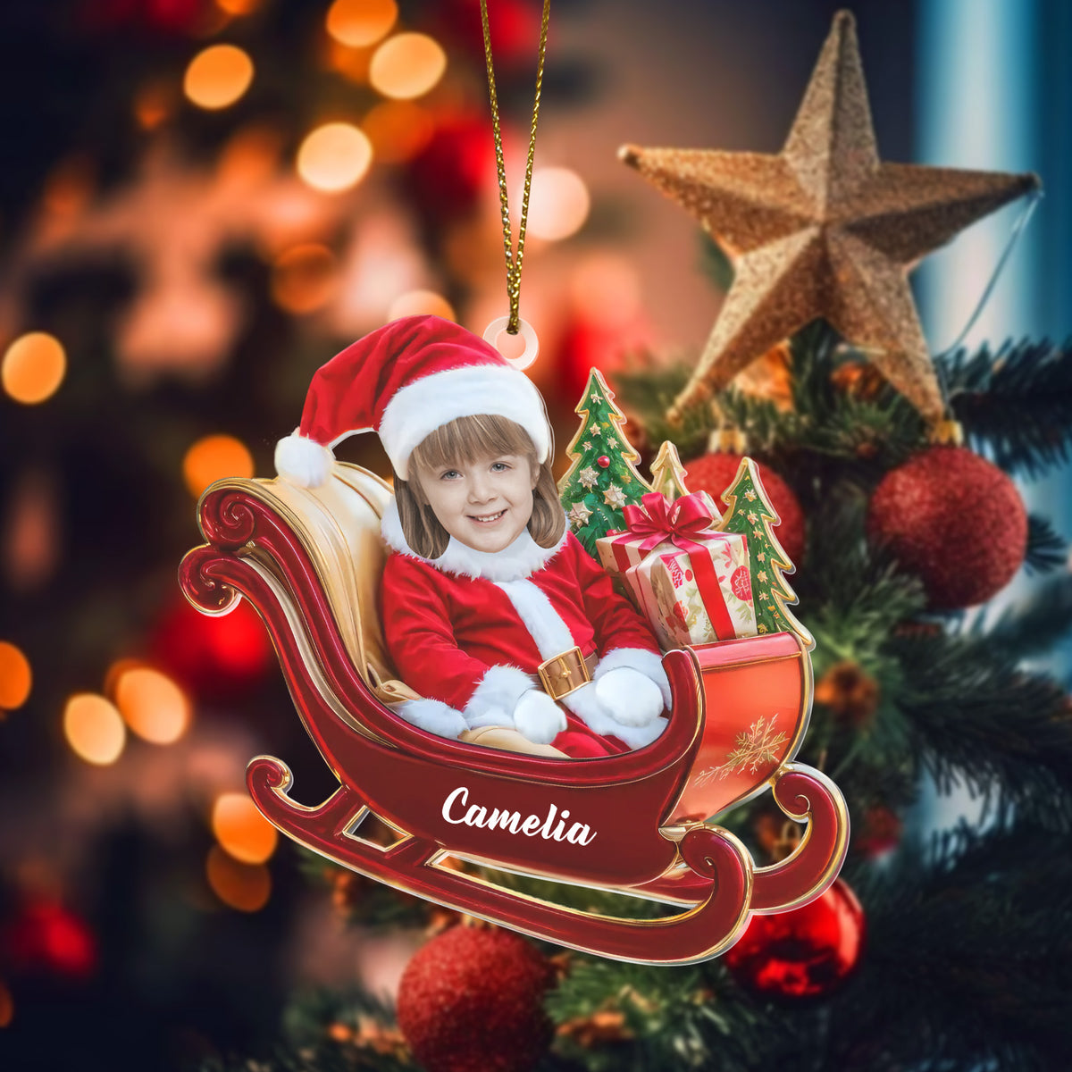 Personalised Photo Ornament for Baby's First Christmas