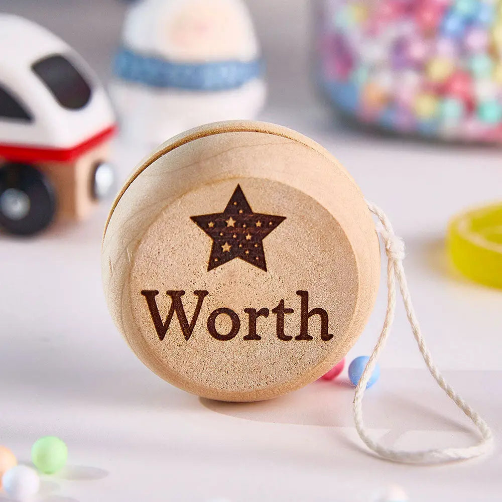 Personalised Wooden Yoyo with Engraved Name