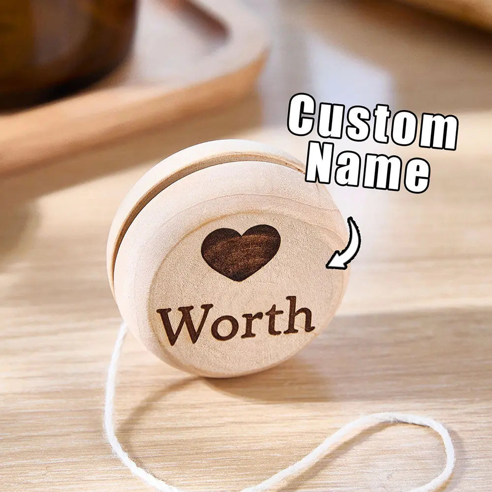 Personalised Wooden Yoyo with Engraved Name